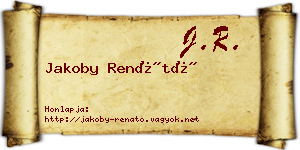 Jakoby Renátó névjegykártya