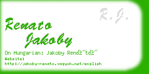 renato jakoby business card